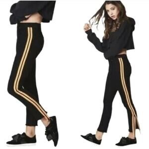 Carmar Black Mia Race Stripe Side Zip Slim Fit Ankle Jeans